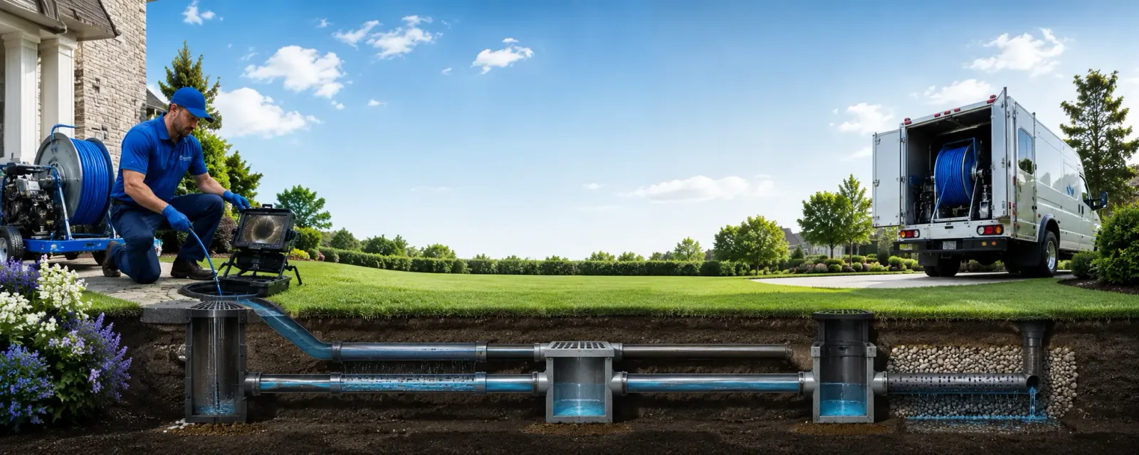 Outdoor drain cleaning information for Hague, VA